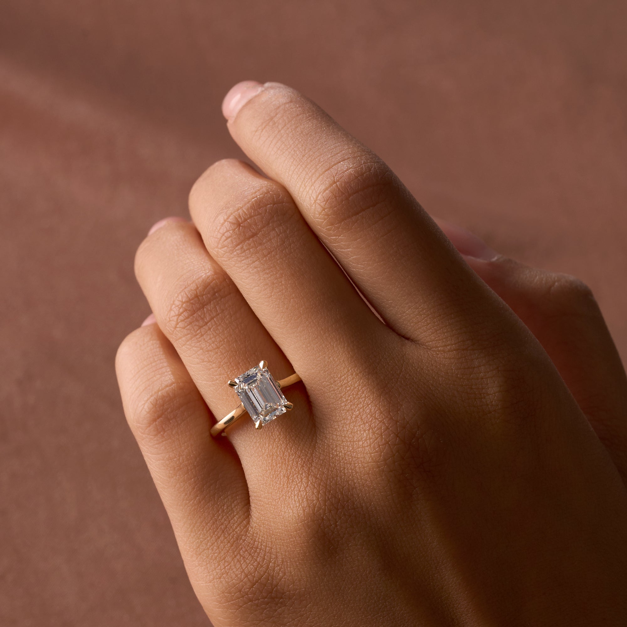 2.05 Emerald Cathedral Solitaire Engagement Ring