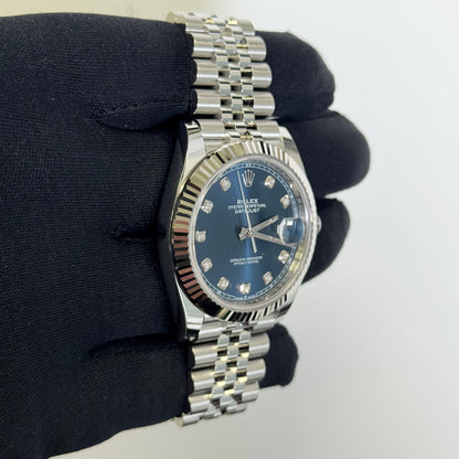 Rolex Datejust 41mm Blue Dial Watch Ref# 126334 - Happy Jewelers Fine Jewelry Lifetime Warranty