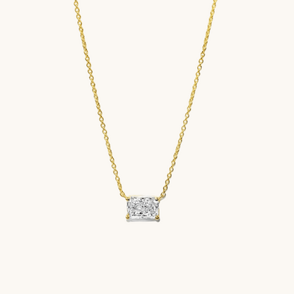 East-West Radiant Lab Diamond Solitaire Pendant - Happy Jewelers Fine Jewelry Lifetime Warranty