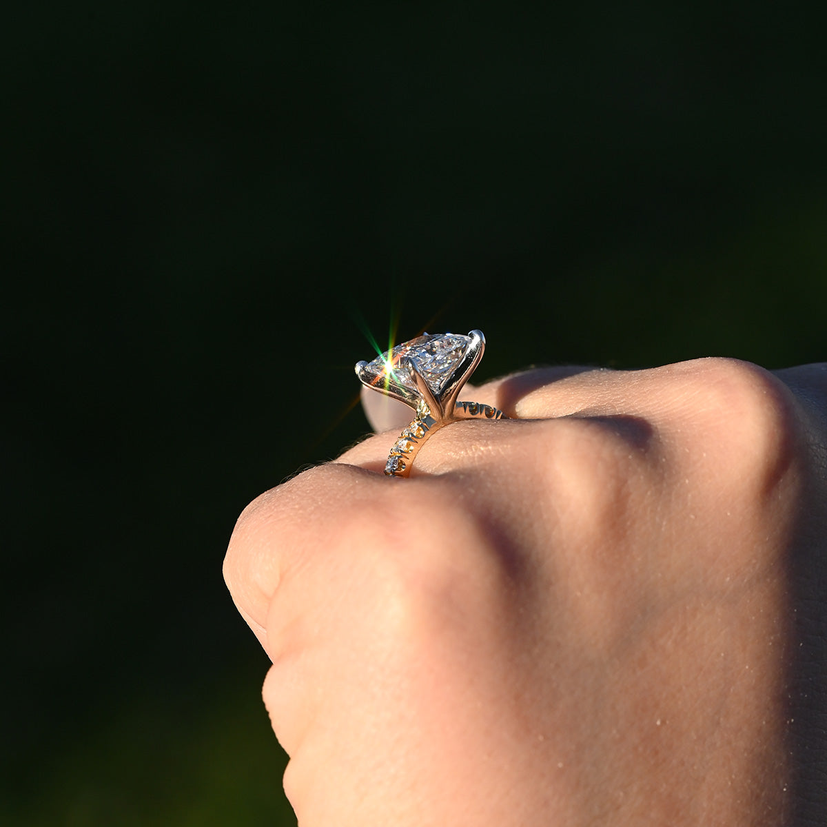 4.03 Carat Princess Lab Grown Diamond Engagement Ring - Happy Jewelers Fine Jewelry Lifetime Warranty