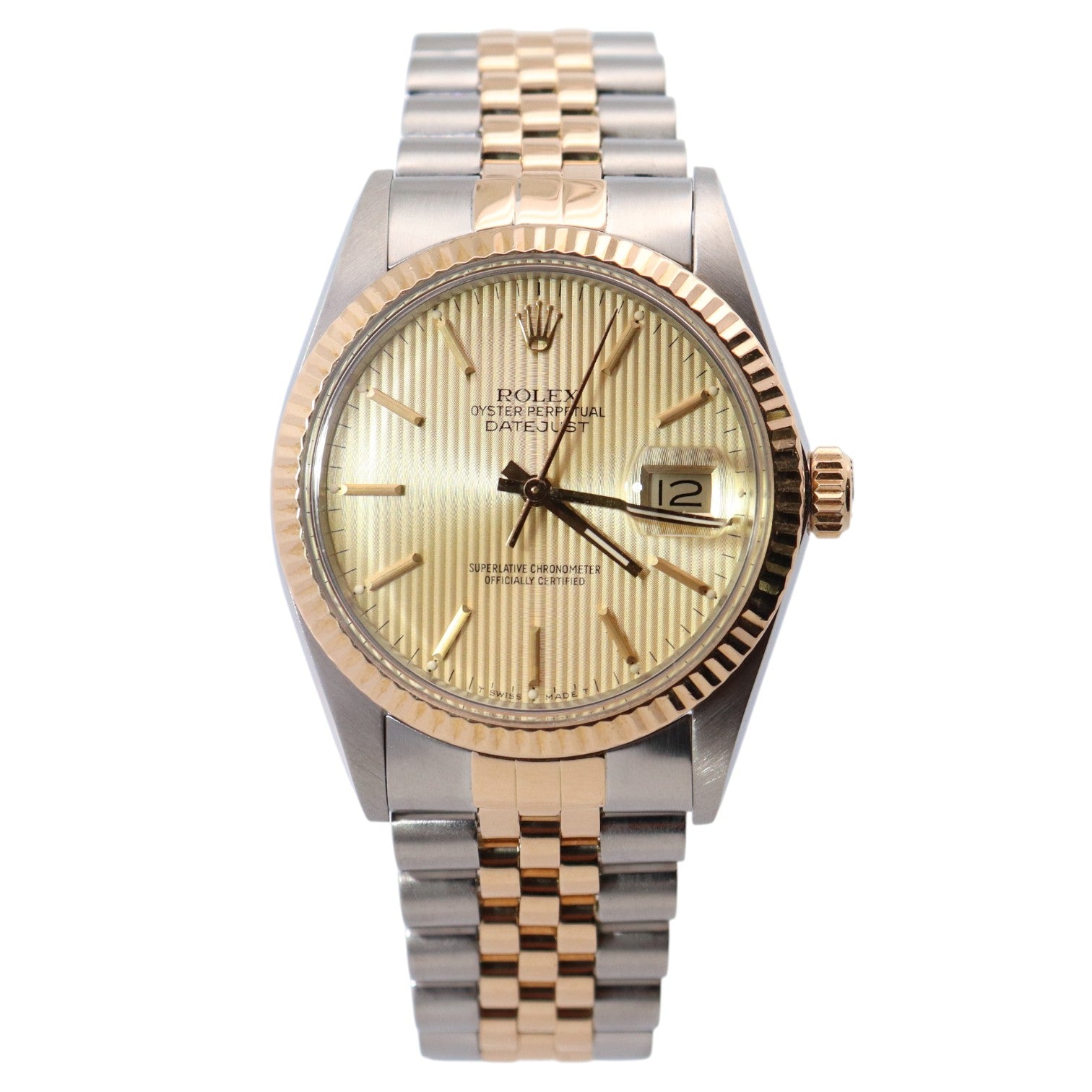 Rolex Datejust 36mm Champagne Dial Watch Ref# 16013 - Happy Jewelers Fine Jewelry Lifetime Warranty