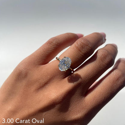 Oval Lab Diamond Solitaire Engagement Ring - Happy Jewelers Fine Jewelry Lifetime Warranty