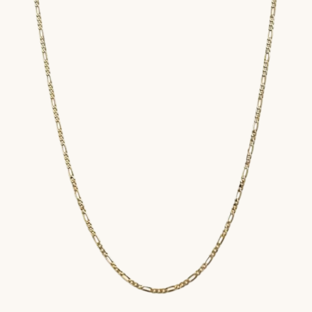 3.00mm Flat Figaro Chain Necklace