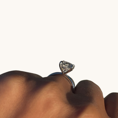 3.01 Round Lab Diamond Engagement Ring with Hidden Halo - Happy Jewelers Fine Jewelry Lifetime Warranty