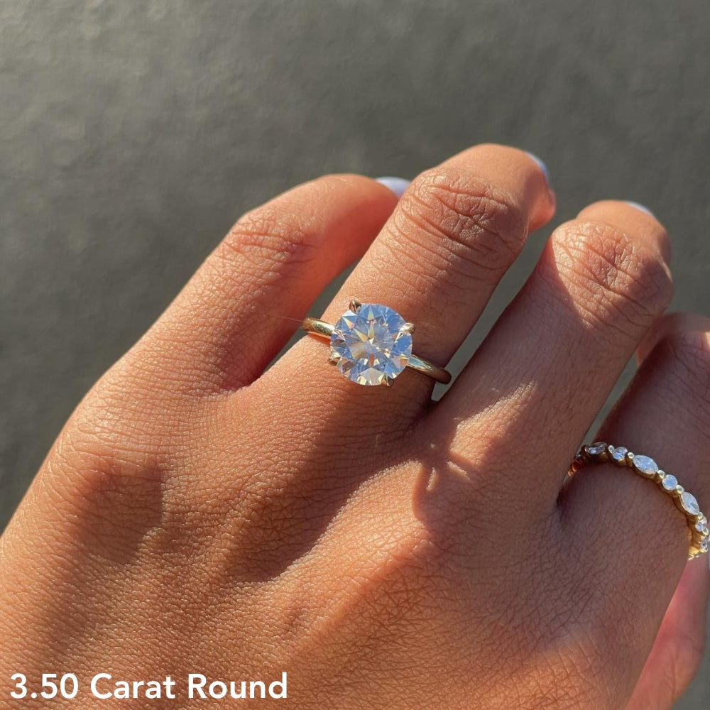 3 carat round solitaire diamond ring Clearance