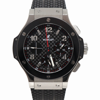Hublot Big Bang Stainless Steel 44mm Black Carbon Dial Watch Reference# 301.SB.131.RX - Happy Jewelers Fine Jewelry Lifetime Warranty