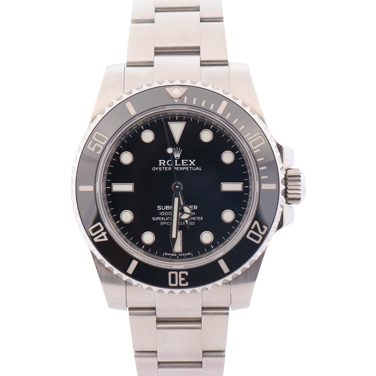 Rolex Submariner 40mm Black Dial Watch Ref# 114060