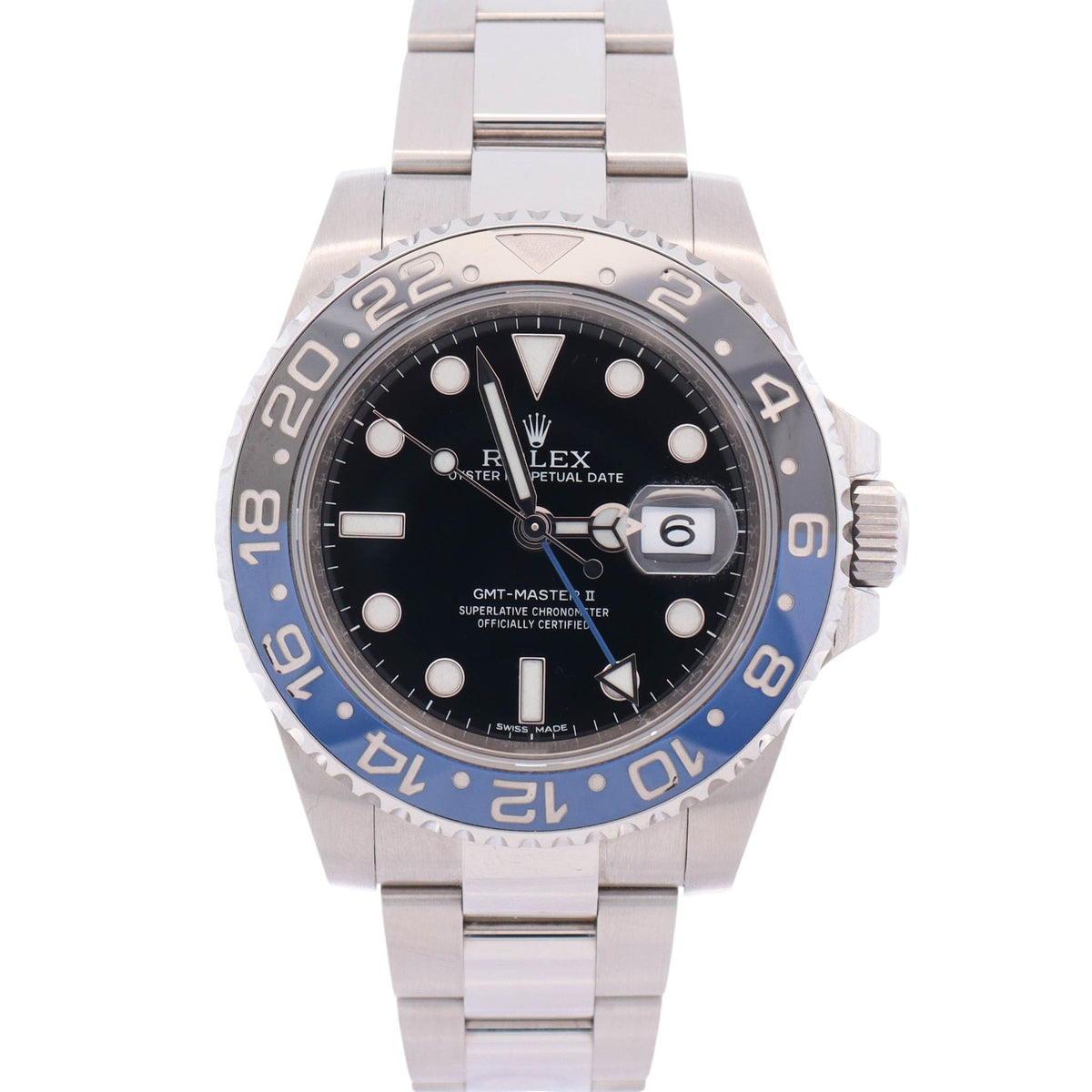 Rolex GMT-Master II "Batman" 40mm Black Dial Watch Ref# 126710BLNR