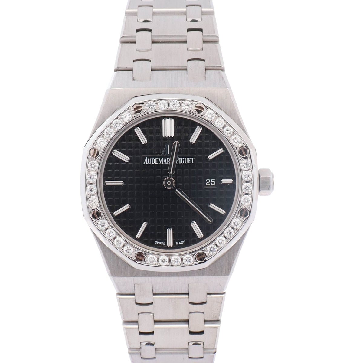 Audemars Piguet Royal Oak 33mm Black Dial Watch Ref# 67651ST.ZZ.D002CR.01