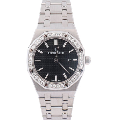 Audemars Piguet Royal Oak 33mm Black Dial Watch Ref# 67651ST.ZZ.D002CR.01