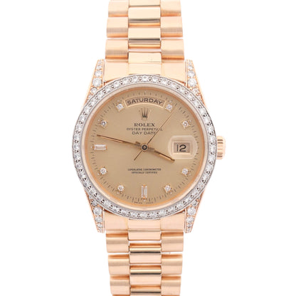 Rolex Day-Date 36mm Champagne Dial Watch Ref# 18388
