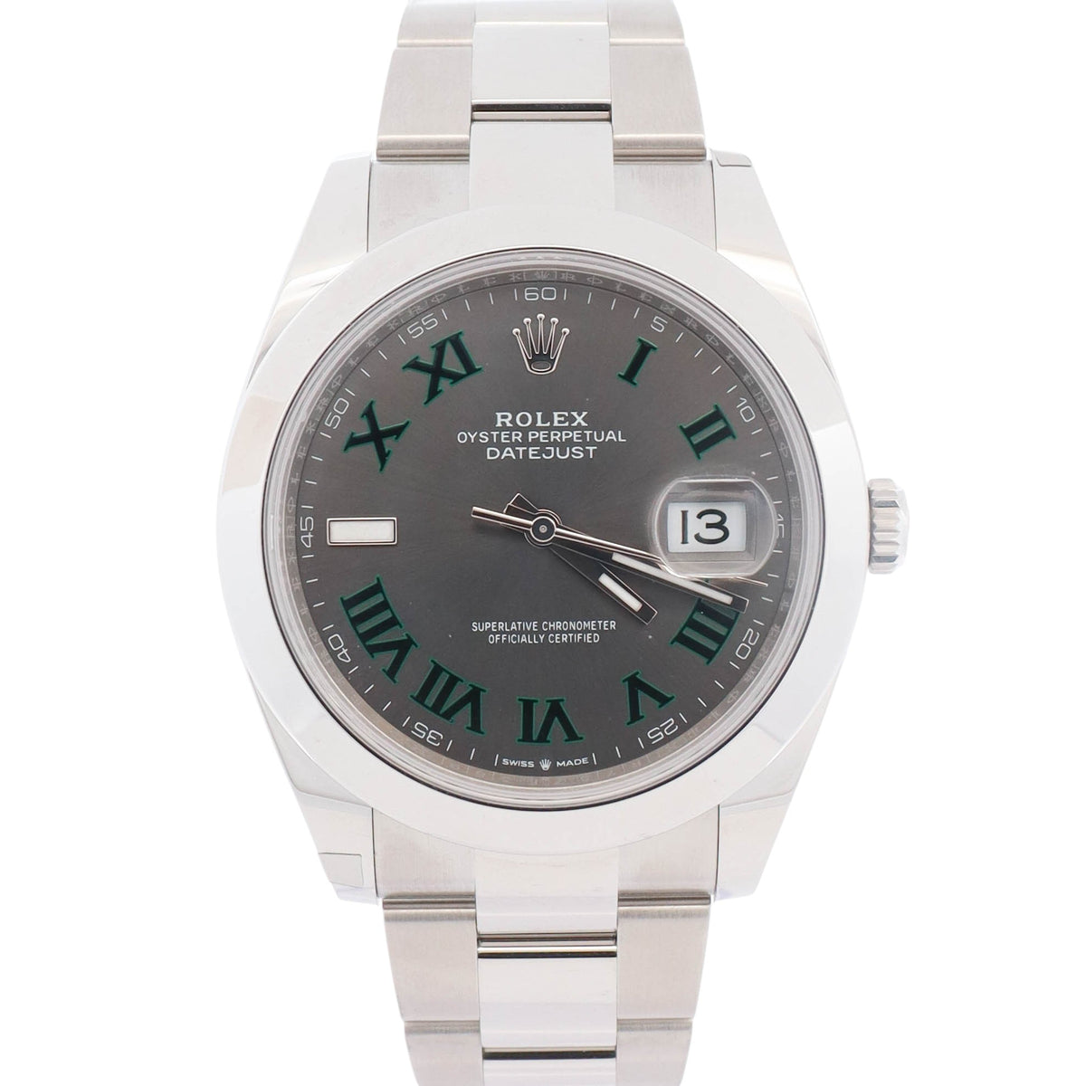 Rolex Datejust 41mm Wimbldon Dial Watch Ref# 126300