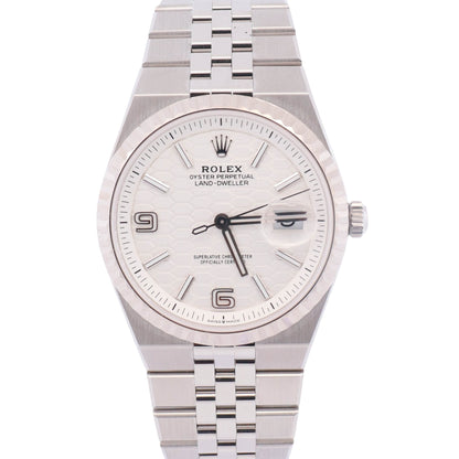 Rolex Land-Dweller 36mm White Honeycomb Dial Watch Ref# 127234