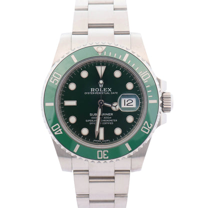Rolex Submariner 40mm Green Dial Watch Ref# 116610LV