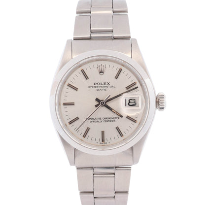 Rolex Oyster Perpetual 34mm Silver Dial Watch Ref# 1500