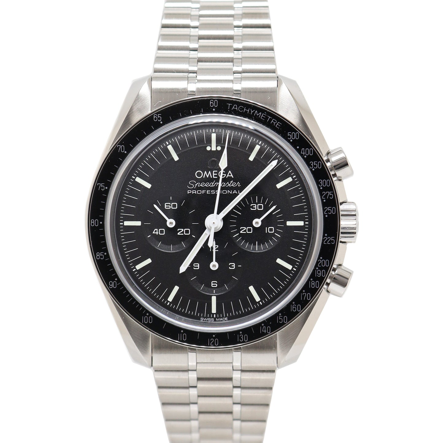 Omega Speedmaster Stainless Steel 42mm Black Chronograph Dial Watch Reference# 310.30.42.50.01.002 - Happy Jewelers Fine Jewelry Lifetime Warranty