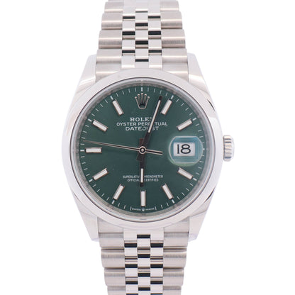 Rolex Datejust 36mm Green Dial Watch Ref# 126200