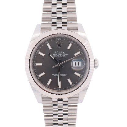 Rolex Datejust 41mm Rhodium Dial Watch Ref# 126334