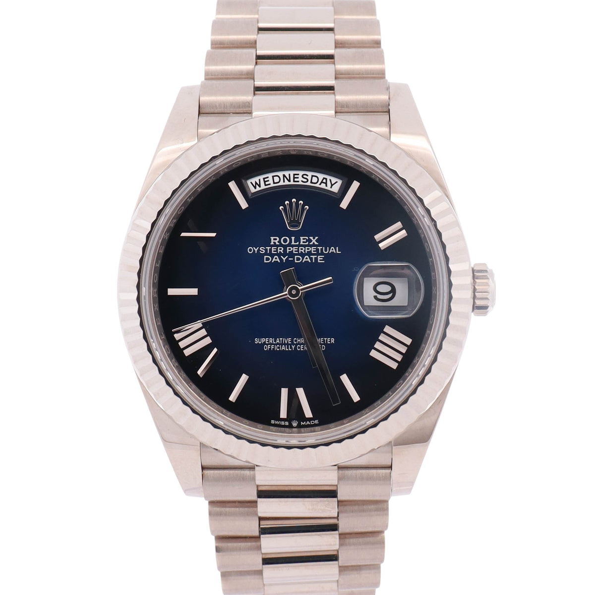 Rolex Day-Date 40mm Blue Dial Watch Ref# 228239