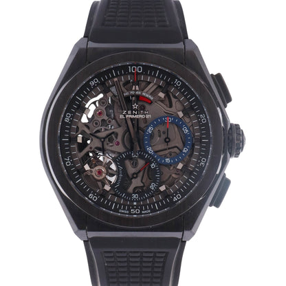 Zenith Defy El Primero 21 44mm Openworked Dial Watch Reference# 49.9000.9004/78.R782