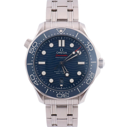 Omega Seamaster 42mm Blue Wave Dial Watch Ref# 210.30.42.20.03.001