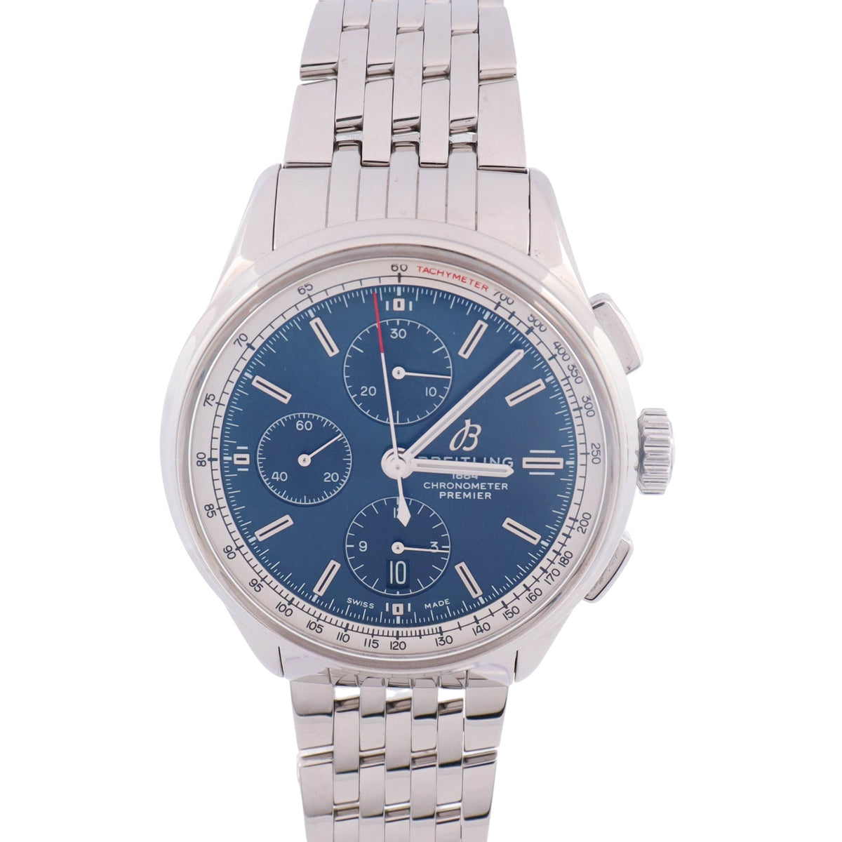 Breitling Premier 42mm Blue Chronograph Dial Watch Reference# A13315351C1A1