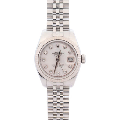 Rolex Datejust 26mm MOP Dial Watch Ref# 179174 - Happy Jewelers Fine Jewelry Lifetime Warranty