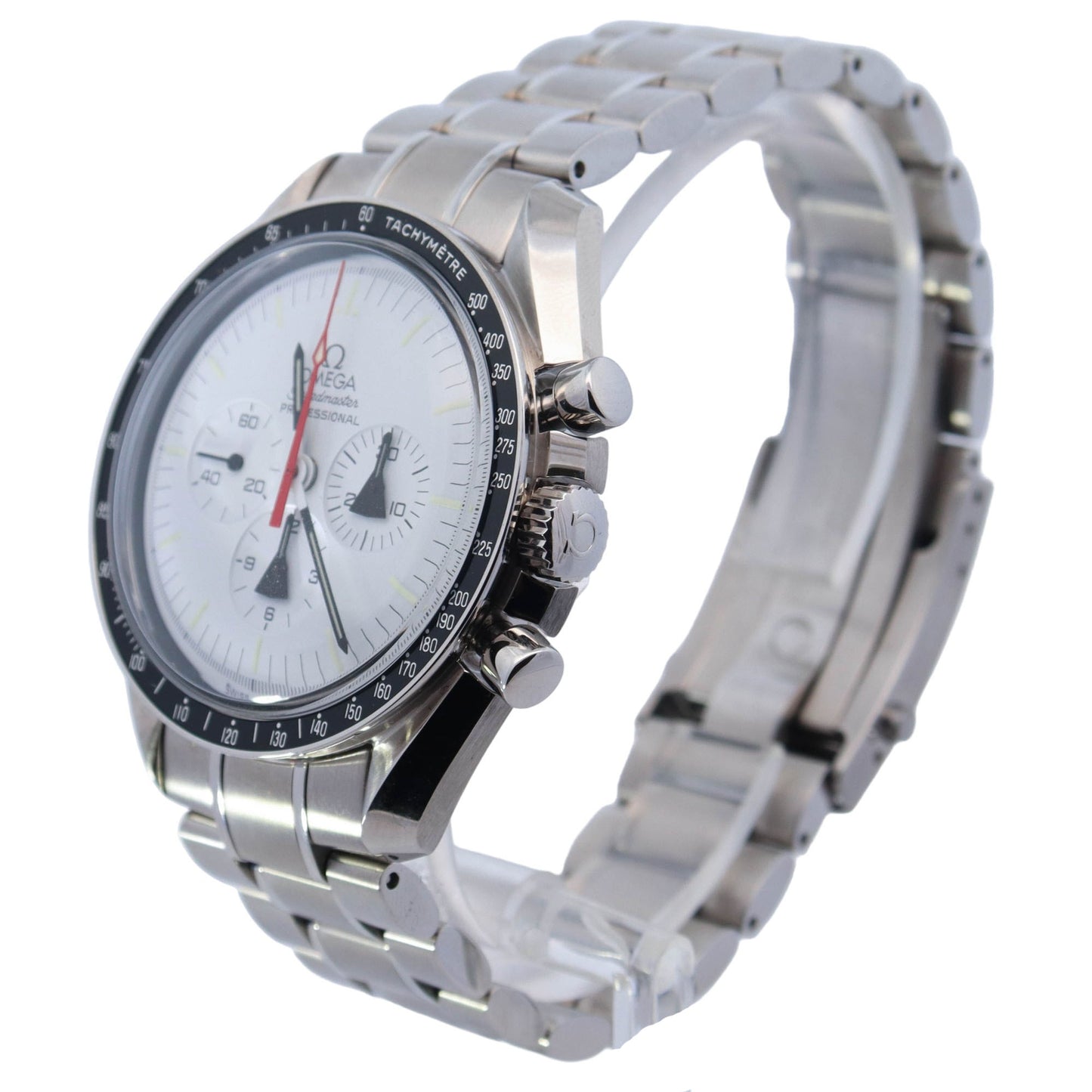 Omega Speedmaster Professional Moonswatch "Alaska Project" Stainless Steel 42mm White Chronograph Dial Watch Reference# 311.32.42.30.04.001