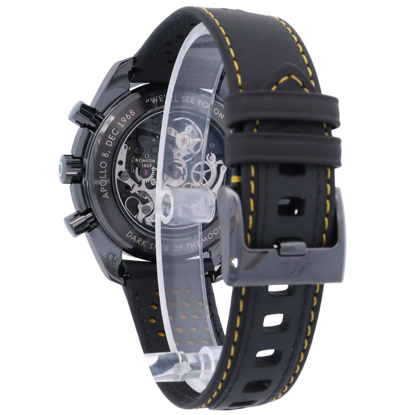 Omega Speedmaster "Dark Side of the Moon" Ceramic 44.25mm Openwork Stick Dial Watch Reference# 311.92.44.30.01.001 - Happy Jewelers Fine Jewelry Lifetime Warranty