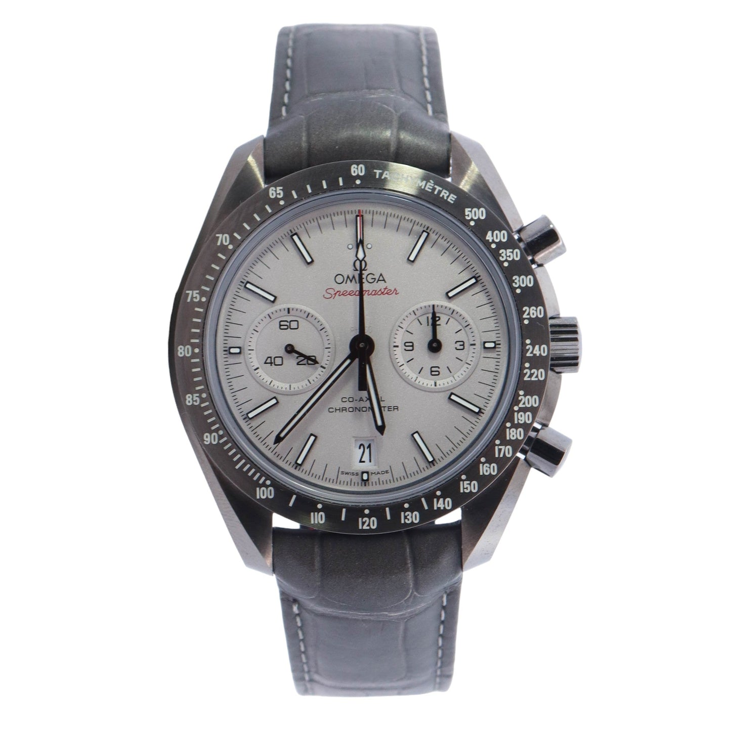 Omega Speedmaster "Grey Side Of The Moon" Ceramic Light Grey Chronograph Dial Watch Reference# 311.93.44.51.99.002 - Happy Jewelers Fine Jewelry Lifetime Warranty