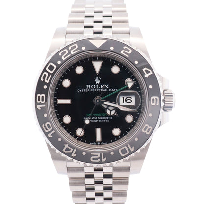 Rolex GMT-Master II 40mm Black Dial Watch Ref# 126710GRNR