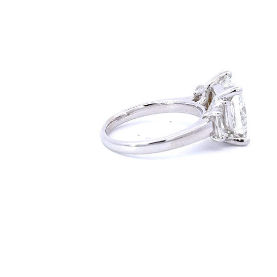 5.13 Carat Princess Lab Grown Diamond 3 Stone Engagement Ring - Happy Jewelers Fine Jewelry Lifetime Warranty