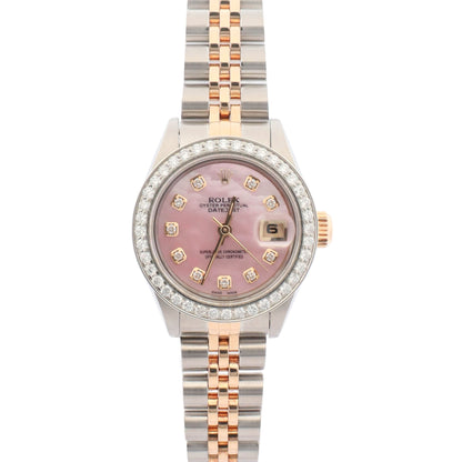 Rolex Datejust 26mm Pink MOP Dial Watch Ref# 69173 - Happy Jewelers Fine Jewelry Lifetime Warranty