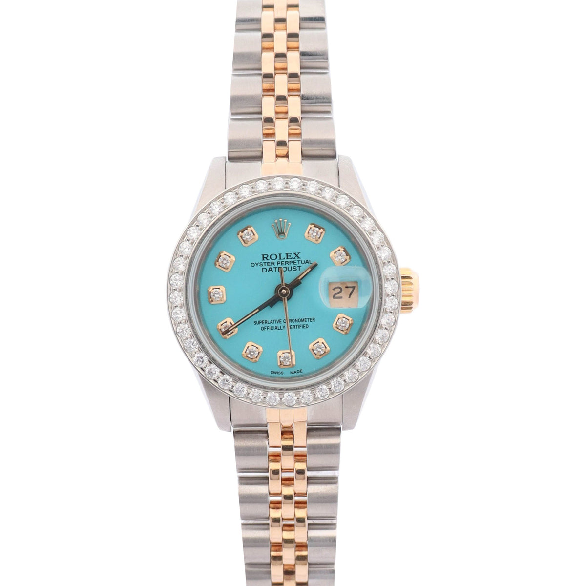 Rolex Datejust 26mm Turquoise Dial Watch Ref# 69173 - Happy Jewelers Fine Jewelry Lifetime Warranty