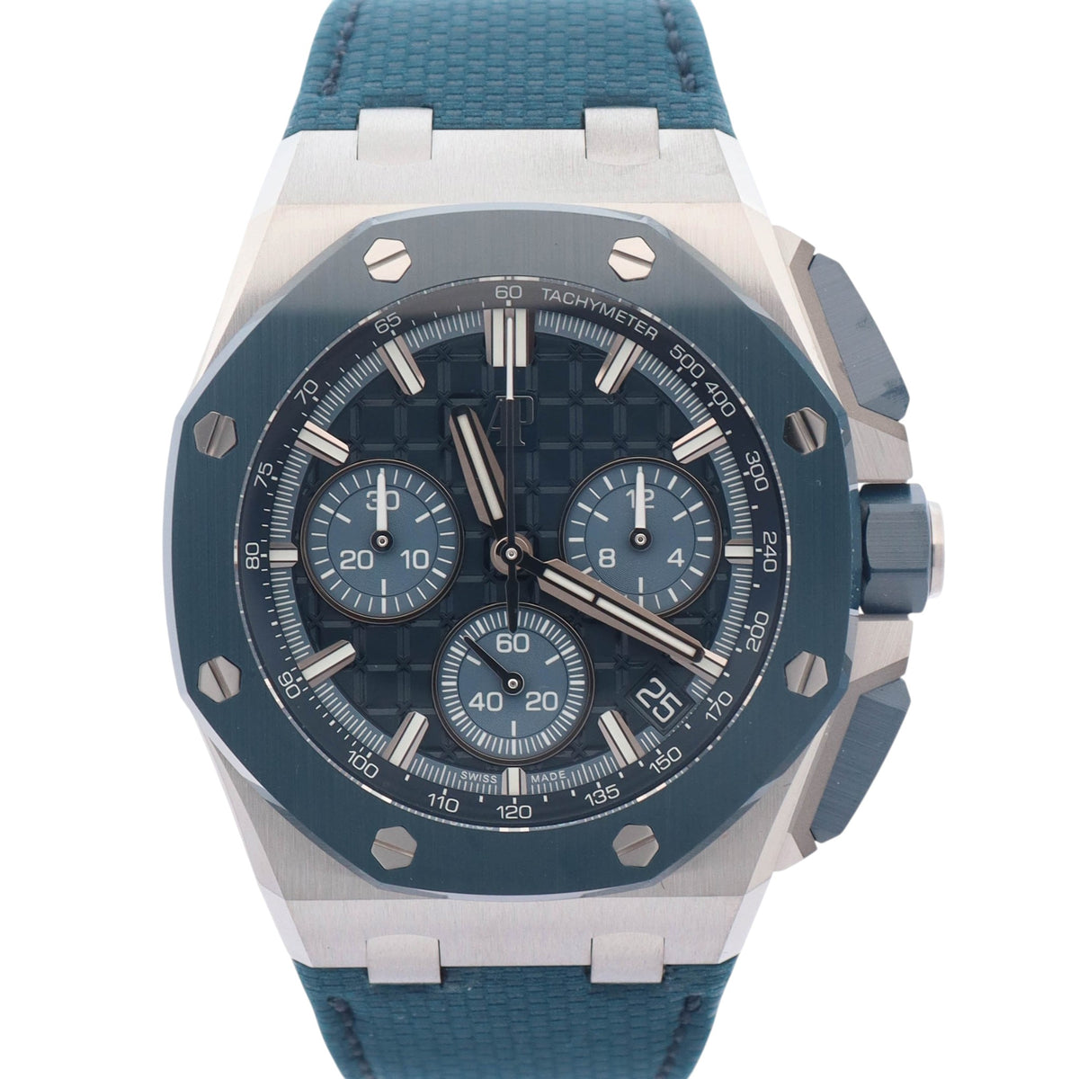 Audemars Piguet Royal Oak 44mm Blue Dial Watch Ref# 26420SO.OO.A029VE.01 - Happy Jewelers Fine Jewelry Lifetime Warranty