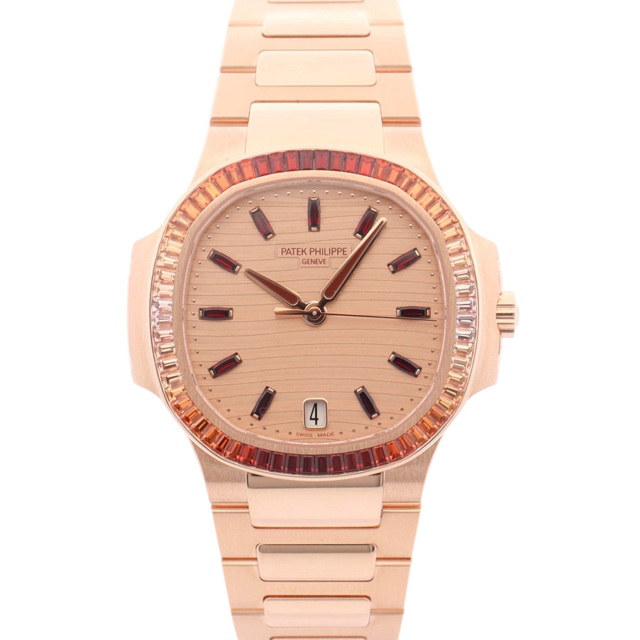Patek Philippe Nautilus 35mm Rose Dial Watch Ref# 7118/1300R-001