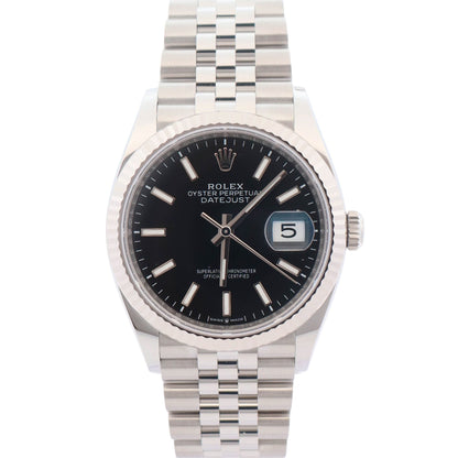 Rolex Datejust 36mm Black Dial Watch Ref# 126234 - Happy Jewelers Fine Jewelry Lifetime Warranty