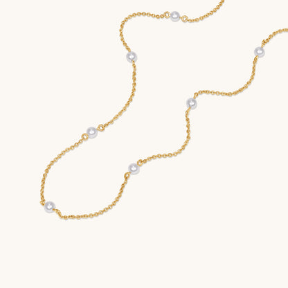 Pearl Station Necklace - Happy Jewelers Fine Jewelry Lifetime Warranty