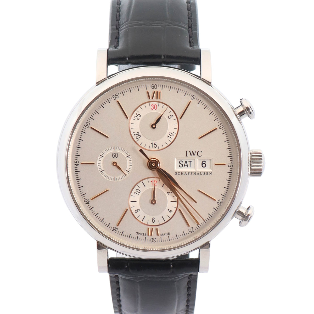 IWC Portofino 42mm White Dial Watch Ref# IW391031 - Happy Jewelers Fine Jewelry Lifetime Warranty