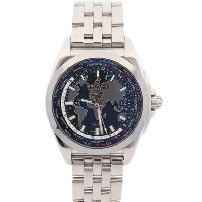 Breitling Galactic Unitime 44mm Black Dial Watch Ref# WB3510 - Happy Jewelers Fine Jewelry Lifetime Warranty