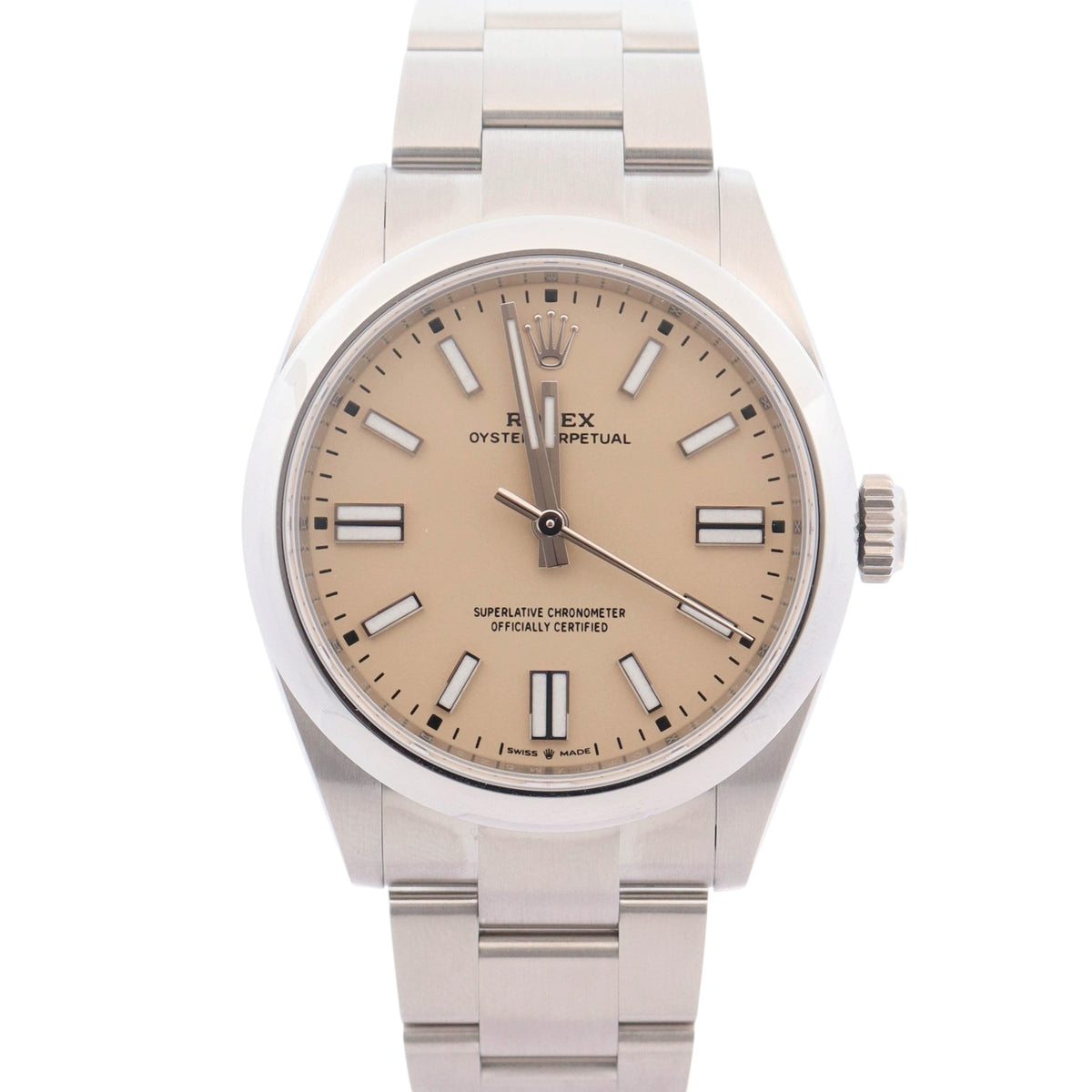 Rolex Oyster Perpetual 41mm Beige Dial Watch Ref# 134300 - Happy Jewelers Fine Jewelry Lifetime Warranty