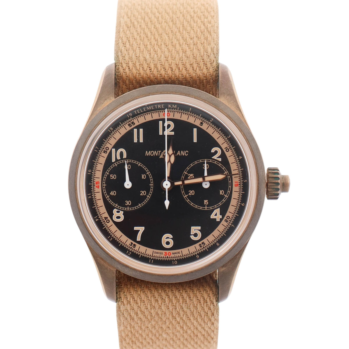 Montblanc 1858 Monopusher 42mm Black Dial Watch Ref: 125583 - Happy Jewelers Fine Jewelry Lifetime Warranty