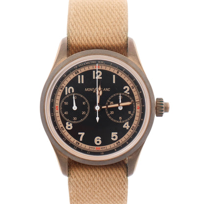 Montblanc 1858 Monopusher 42mm Black Dial Watch Ref: 125583 - Happy Jewelers Fine Jewelry Lifetime Warranty
