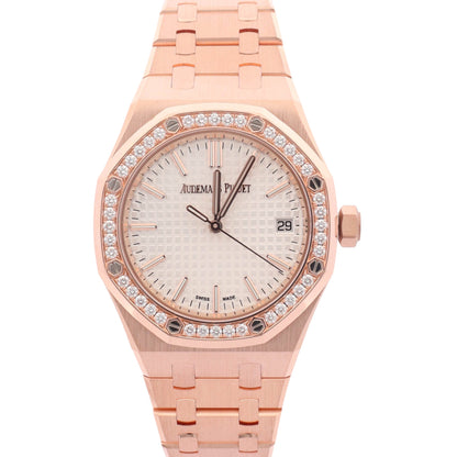 Audemars Piguet Royal Oak 37mm White Dial Watch Ref# 15551OR.ZZ.1356OR.04 - Happy Jewelers Fine Jewelry Lifetime Warranty