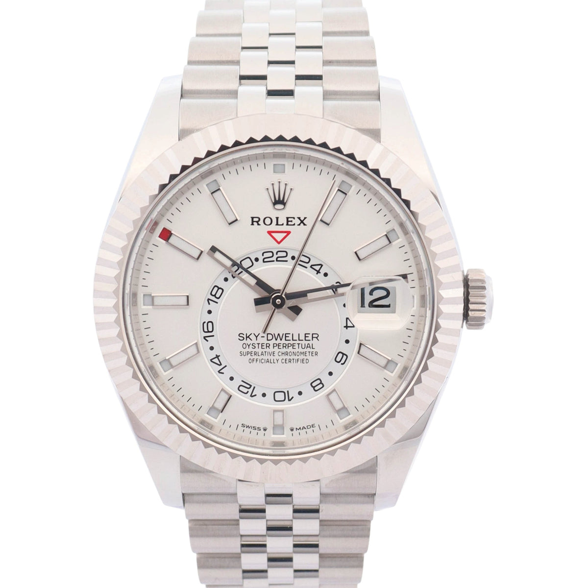 Rolex Sky-Dweller 42mm White Dial Watch Ref# 336934 - Happy Jewelers Fine Jewelry Lifetime Warranty