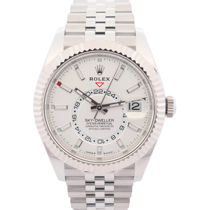 Rolex Sky-Dweller 42mm White Dial Watch Ref# 336934 - Happy Jewelers Fine Jewelry Lifetime Warranty