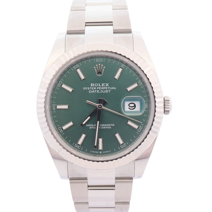 Rolex Datejust 41mm Green Dial Watch Ref# 126334 - Happy Jewelers Fine Jewelry Lifetime Warranty