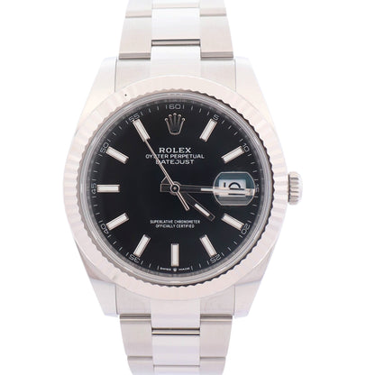 Rolex Datejust 41mm Black Dial Watch Ref# 126334 - Happy Jewelers Fine Jewelry Lifetime Warranty