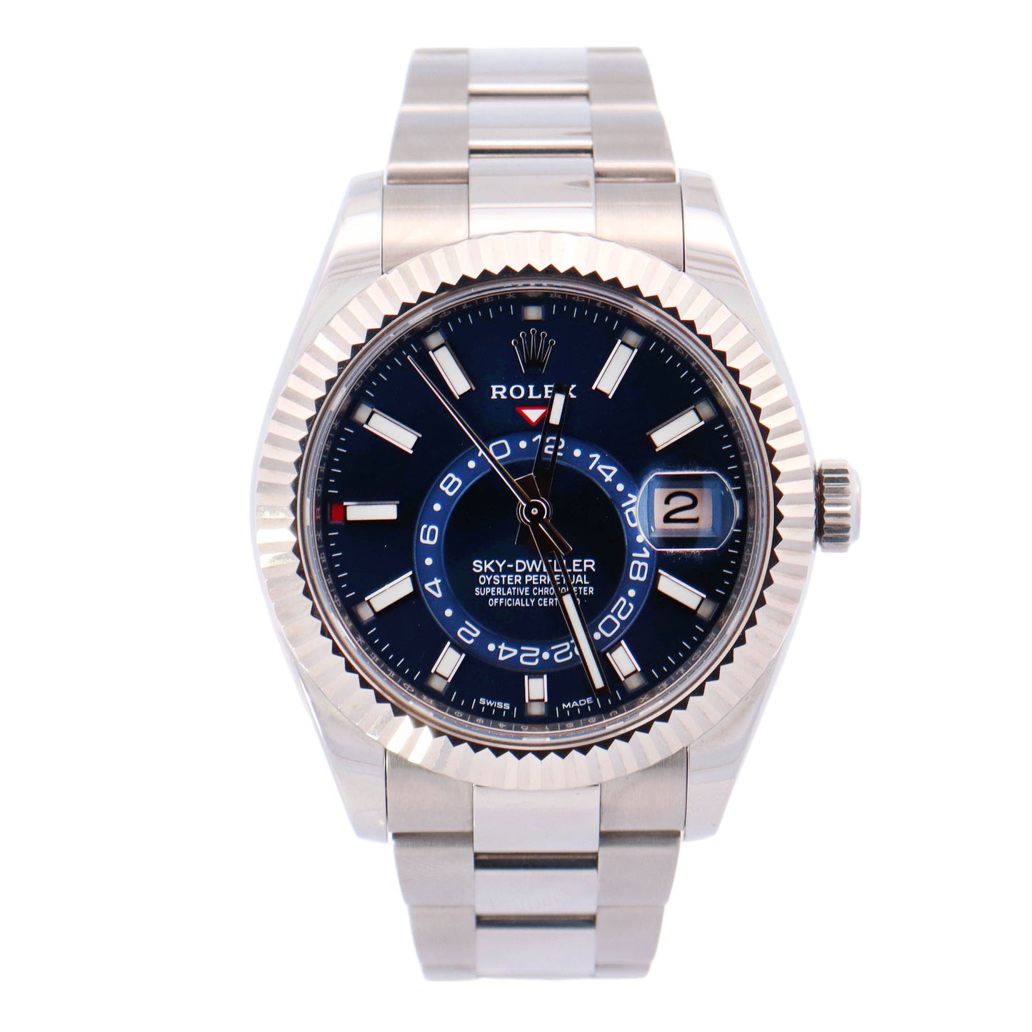 Rolex Sky-Dweller 42mm Blue Dial Watch Ref# 326934