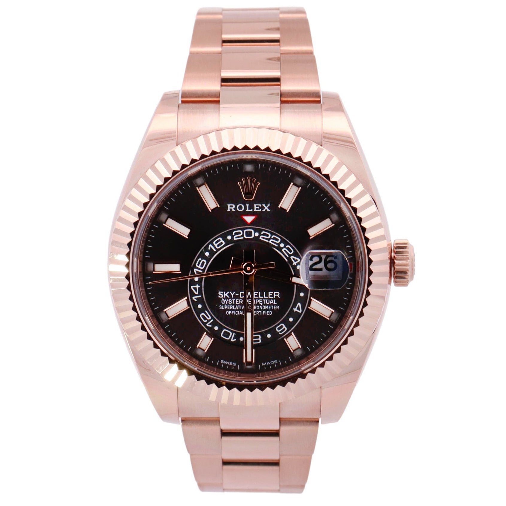 Rolex Sky-Dweller 42mm Rhodium Dial Watch Ref# 326935 - Happy Jewelers Fine Jewelry Lifetime Warranty